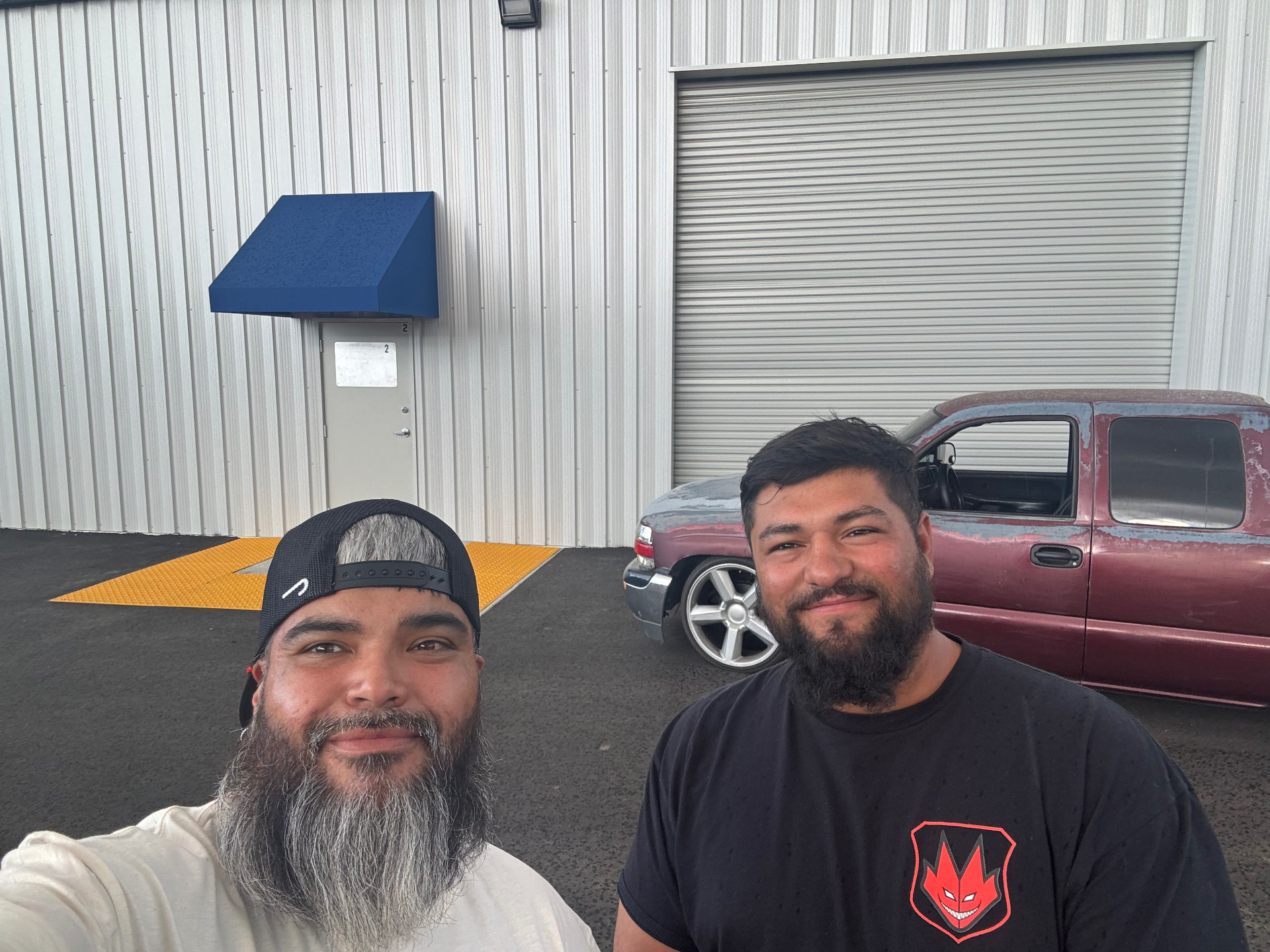 Alex Garza on the left and Alberto Rubio on the right, co owners of Brothers Garage